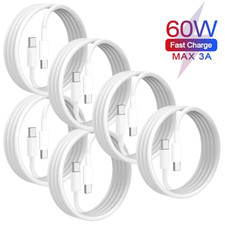 60W USB-C to USB-C Cable Fast Charging PD Cord For iPhone 15 16 17 Air/Samsung