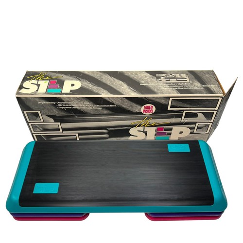 Vintage The Step Original Aerobic Platform Health Club Size w Box 8090s No Video