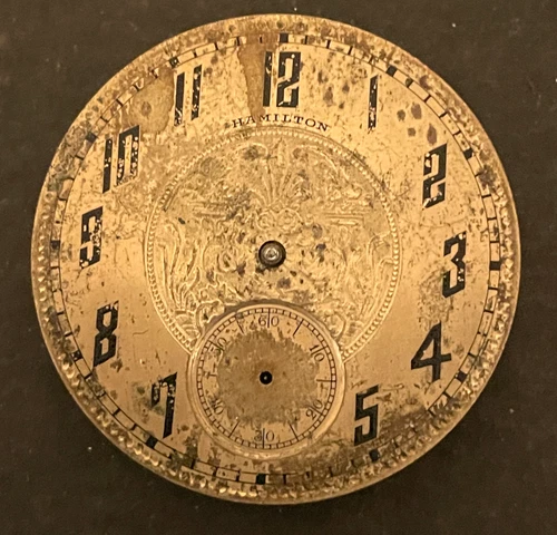 Antique 1923 Hamilton Grade 974 Pocket Watch Movement Good Balance 16s 17j Parts