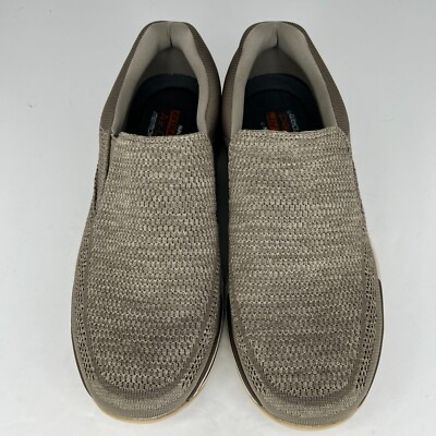 Skechers Mens 65086EWW Taupe Memory Foam Relaxed Fit Size  display picture 2
