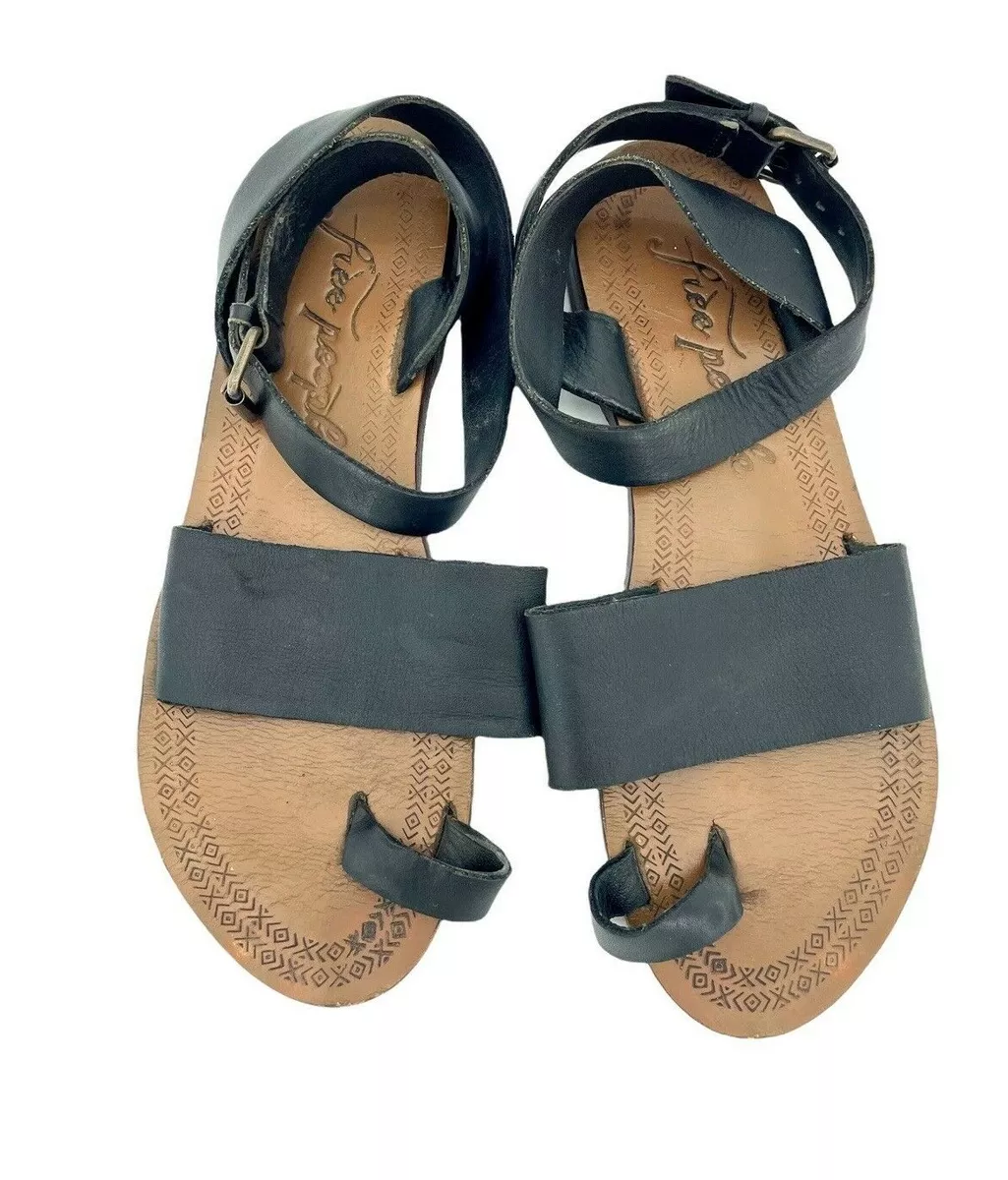 Free people torrence flat sandal in leather sale