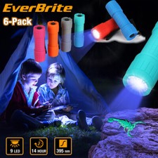 EverBrite Black Light 6-Packs Flashlight UV Mini Flashlight 9-Led 395nm Detector