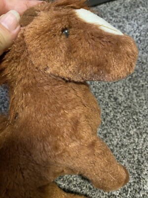 Breyer horse plush brown 2012 stuffed animal With White Nose Shaggy Mane Tail