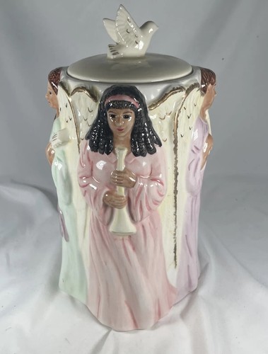 Instrument Playing Angels Cookie Jar - JC Penny Home Collection Canister - Picture 4 of 13