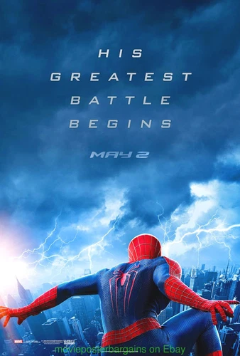 THE AMAZING SPIDER-MAN 2 MOVIE POSTER SS 27x40 + Free SPIDERMAN 3 Mini-Sheet