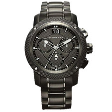 NEW BURBERRY GUNMETAL GRAY TONE,STAINLESS STEEL ENDURANCE COLLECT. WATCH BU9801