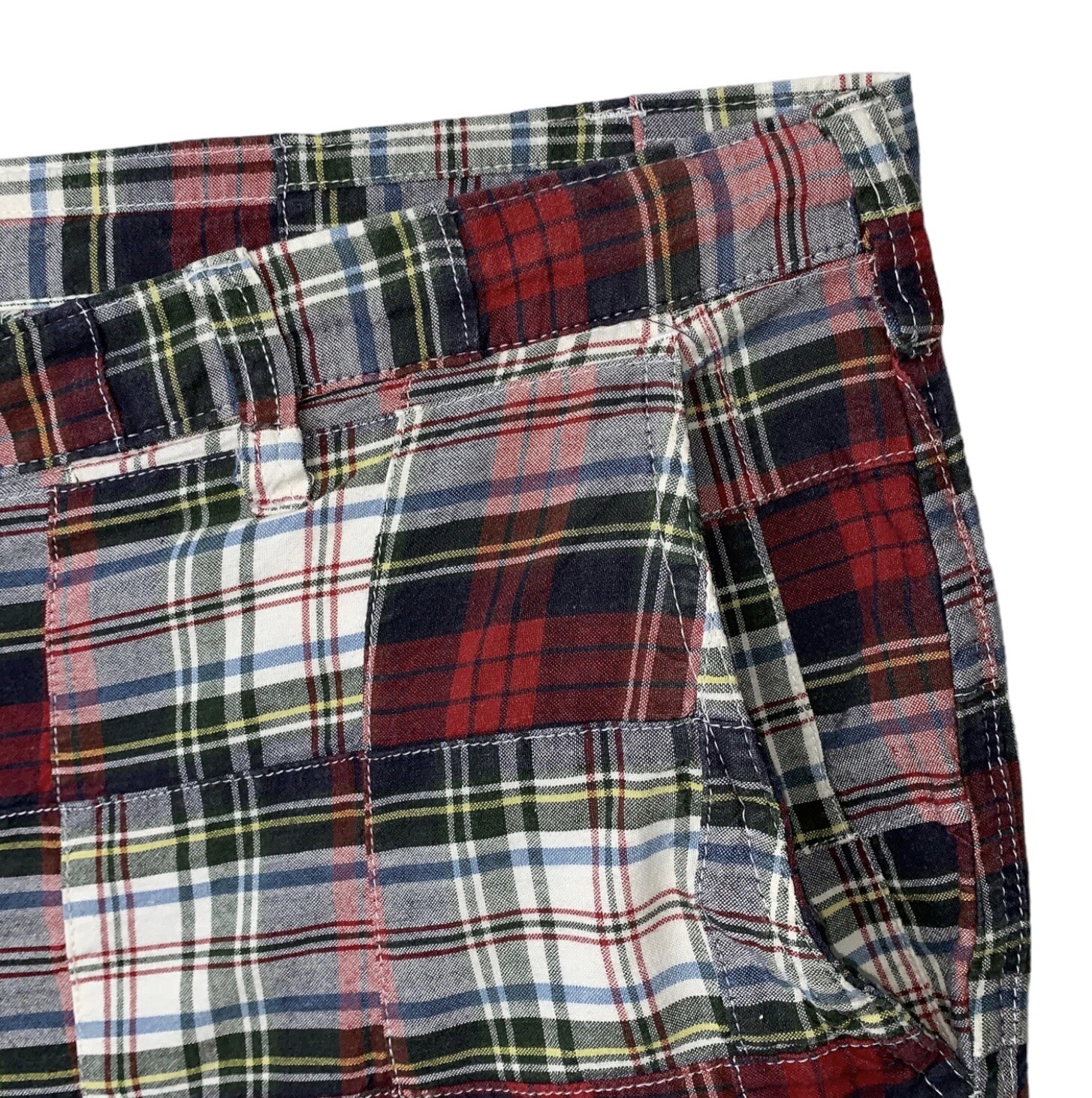 Boston Traders Madras Plaid Patchwork Shorts Mens… - image 5