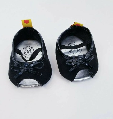 Build A Bear Shoes Black High Heels Bow 