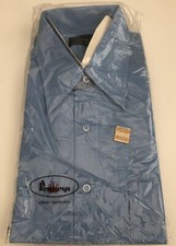 Vintage Towncraft Penneys Blue Long Sleeve Button up NWT 60s LARGE 16/16.5