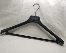 JAMES DAVIS 19" Suit Coat Hanger Memphis Flocked Black Plastic Designer AT48