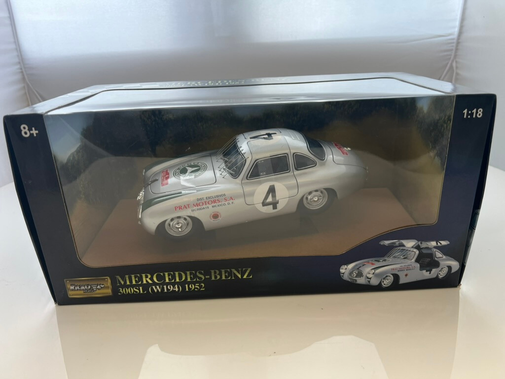 1/18 Ricko メルセデスベンツ 300 SL (W194) 1952年 🏁 RICKO 1:18 - Mercedes Benz 300SL 1952 W194 Racing. Brand