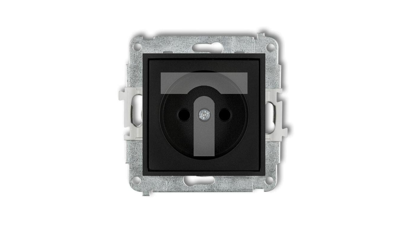 MINI Single socket with/with shutters, matt black 12MGP-1p /T2UK