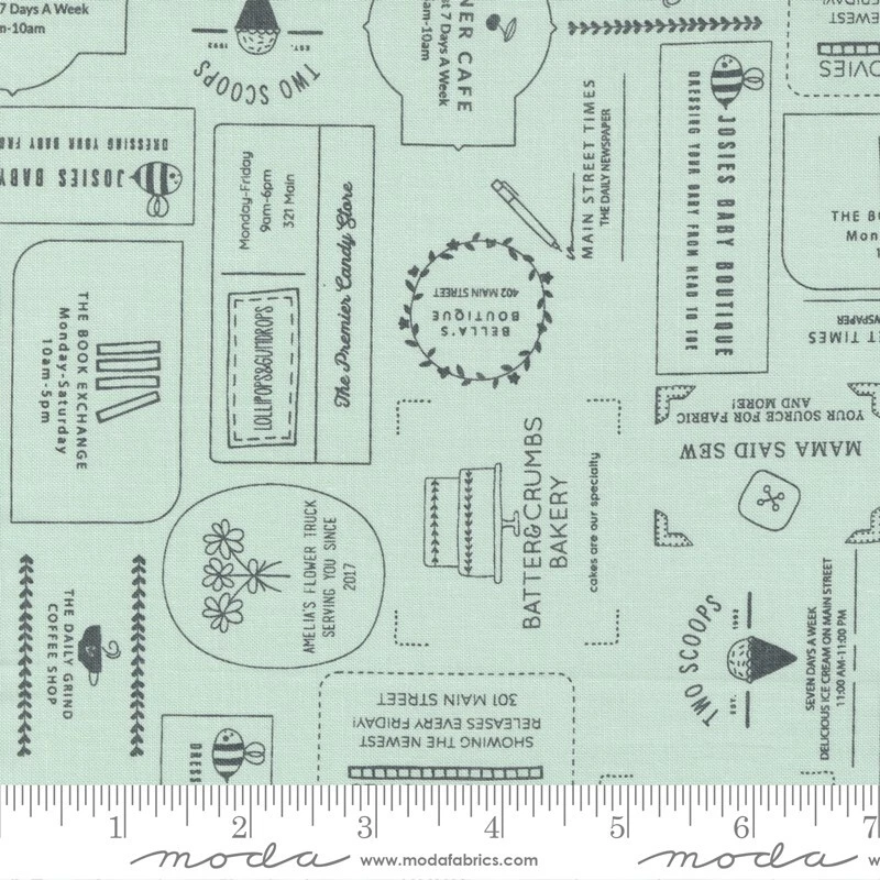 MAIN STREET Charm Pack Moda quilting Fabric sew Sweetwater Retro Graphic 55640PP - Image 4 of 4