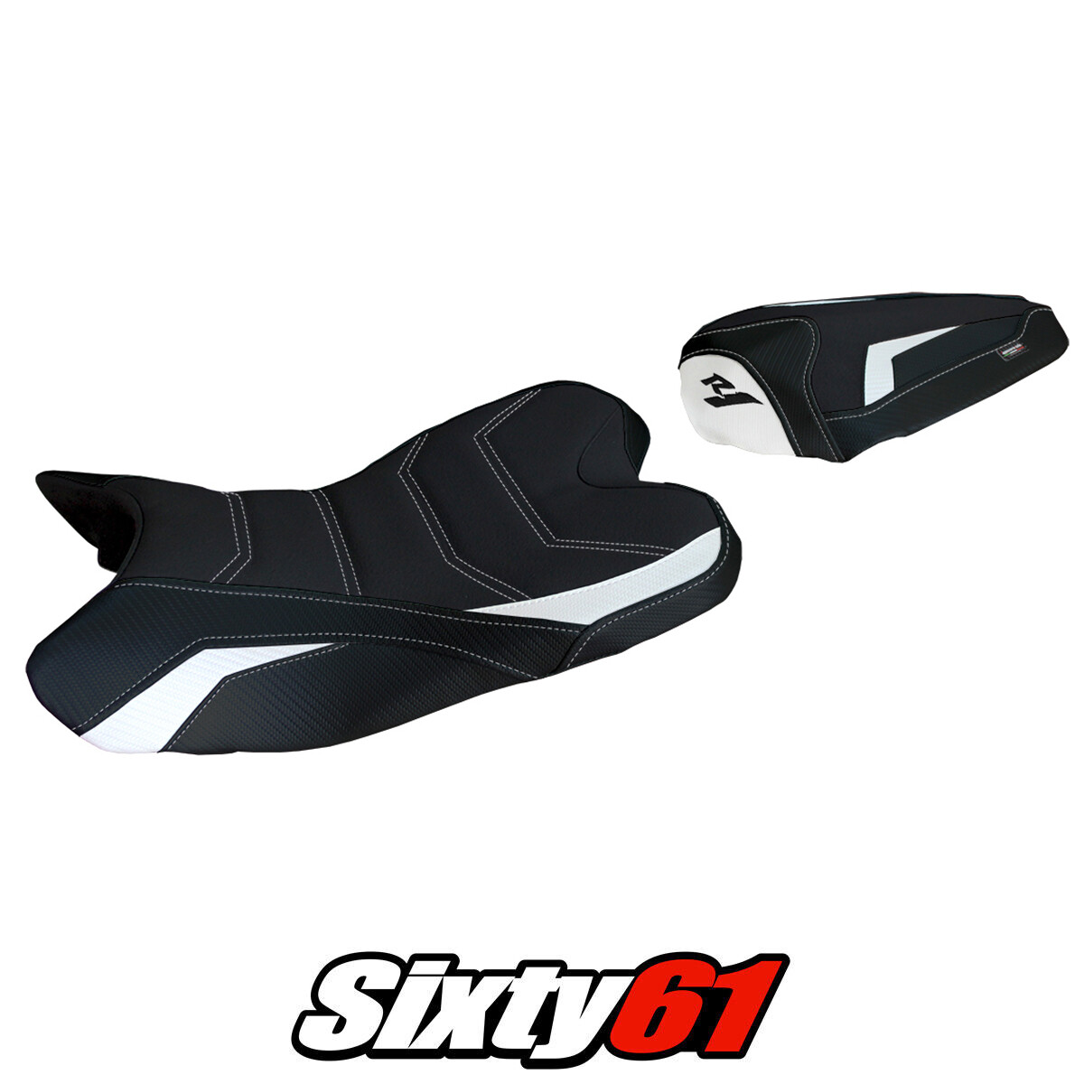 Yamaha YZF R1 2009-2011 2012 2013 2014 Seat Cover Tappezzeria Ultragrip White