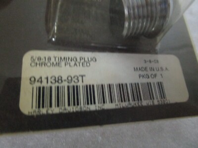 HARLEY-DAVIDSON CHROME TIMING PLUG #94138-93T for sale online | eBay