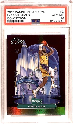 2020-21 Panini One and One Downtown SSP LeBron James PSA 10 R6220J