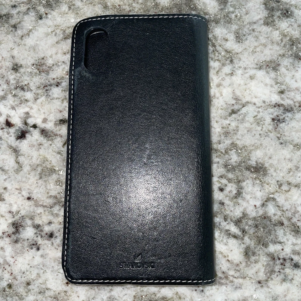 Swarovski IPhone X wallet case with one credit card pocket and mirror. - Image 2 of 4
