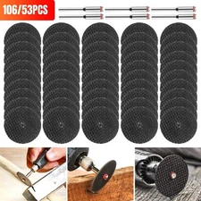 106/53x 1/8" Mandrel Fiberglass Metal Cut Off Wheel Rotary Disc Saw for Dremel