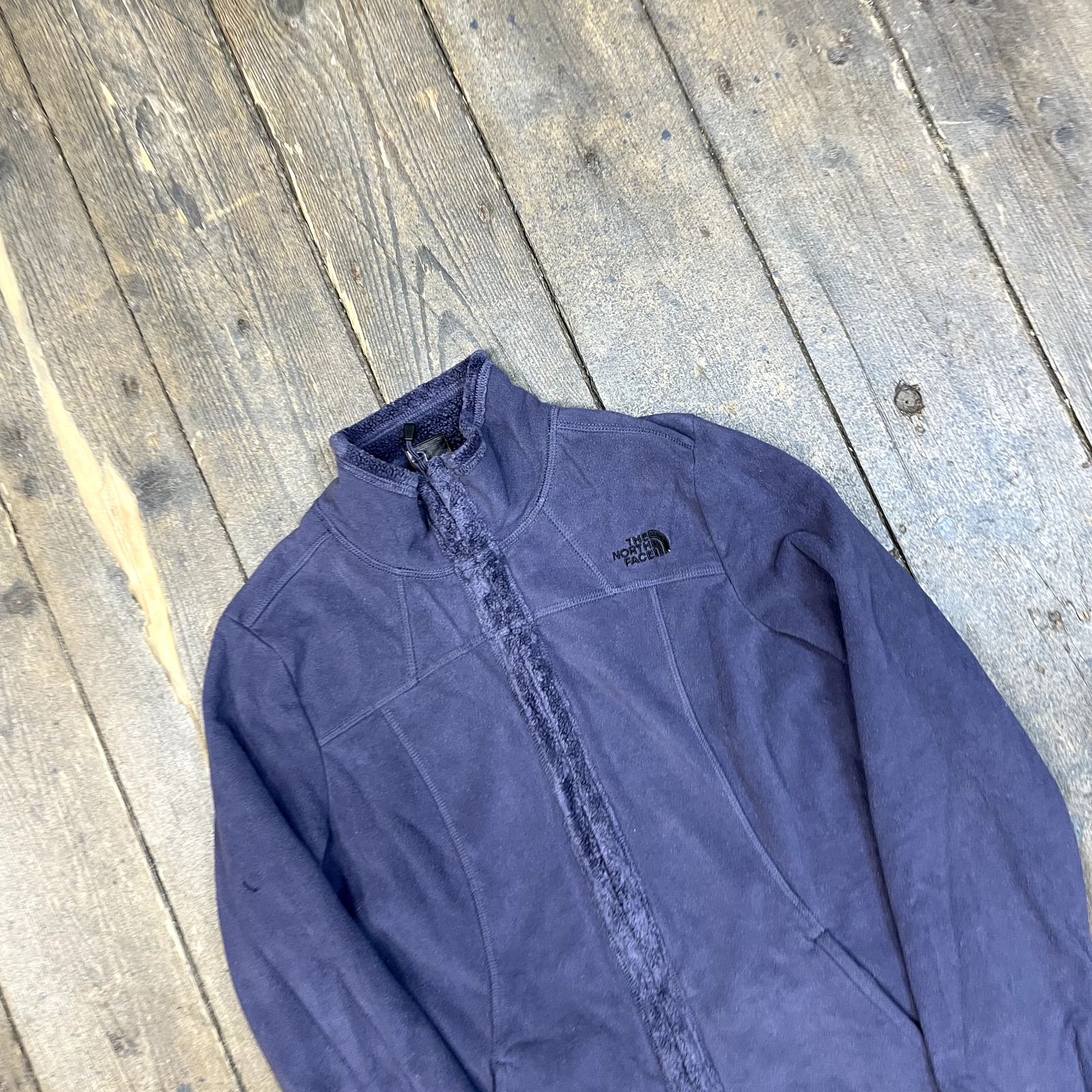 The North Face Fleece Teddy Soft Y2K Full-Zip Outdoor Jacket Purple Womens Small image 3