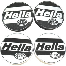 BMW E30 Hella Style High Beam Headlight Covers | Black Rally Caps | E28 E24 RARE