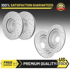 Front Rear Drilled Disc Rotors For INFINITI G35 M35 EX35 Nissan 350Z 370Z Maxima
