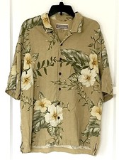 Hawaiian Style Shirt - Hibiscus Floral Pattern Print - Sz XL