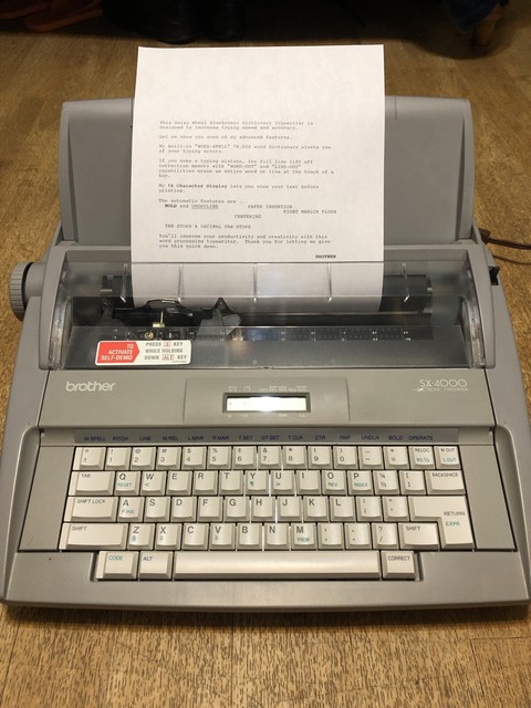 Brother SX-4000 Electronic Typewriter for sale online | eBay