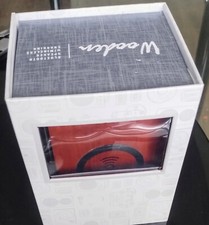 MAHOGANY WOOD CRAFTED 2-in-1 BLUETOOTH SPEAKER  WIRELESS CHARGER