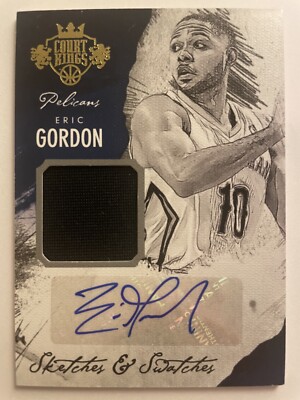 2014-15 Panini Court Kings Sketches & Swatches Patch Auto /35 Eric Gordon #22