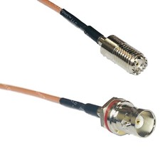 RG316 MINI UHF FEMALE to BNC FEMALE SM BULKHEAD RF Cable Rapid-SHIP LOT