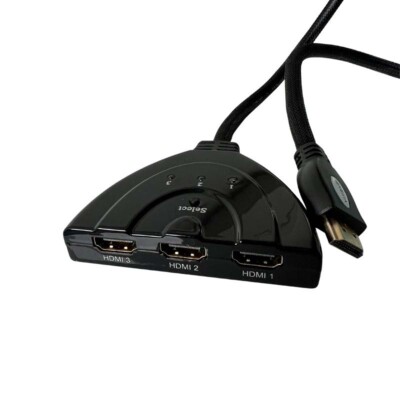 VIVANCO Automatischer HDMI 1.3 Switch, 24 Karat vergoldete Kontaktflächen, 3x