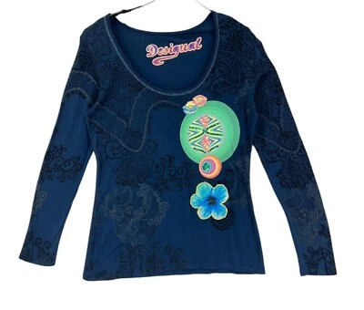 Pull À Col Rond DESIGUAL Femme Taille L - Photo 1/4