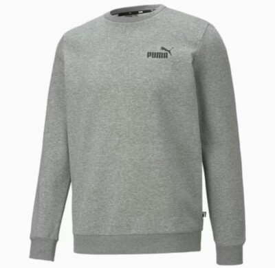 Puma Essentials XL Logo Crew Neck Mens Sweatshirt Gray Excellent Condition