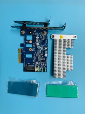 NEW HP 742006-003 MS-4365 PCA PCI-E TO M.2 HIGH PROFILE ADAPTER BOARD + Radiator