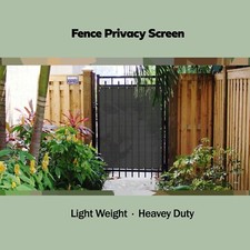 Gate Privacy Screen Gate Cover Door Barrier Gate Screen With Grommets in Black