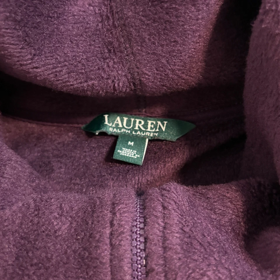 Lauren Ralph Lauren Fleece Lined Pullover Funnel Cowel Neck Sweatshirt Women  M - Image 4 of 4
