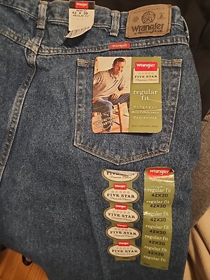 Wrangler Five Star Premium Denim Men's Regular Fit Jeans Blue 96501SL