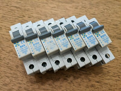 Clipsal :: Einpolige MCBs - B-Kurve BS EN60898 (gebraucht und getestet)