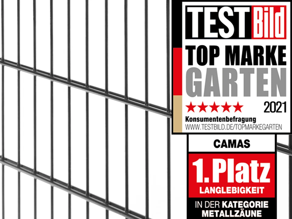 Doppelstabmattenzaun inkl. Eckpfosten Doppel-Stab Matten Zaun Draht Gitterzaun - Bild 2 von 4