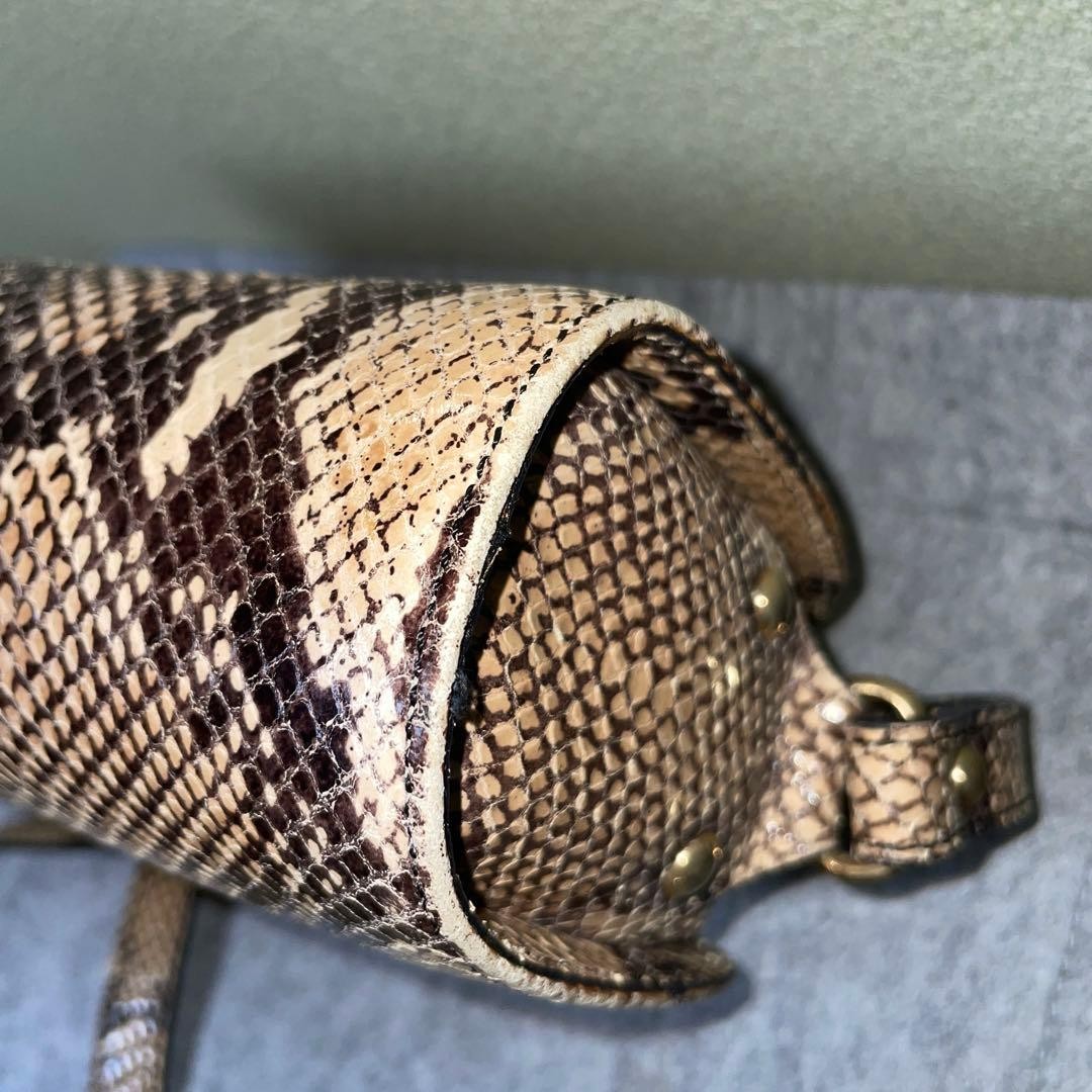 APC Half Moon Python Leather Shoulder Bag Beige, … - image 6