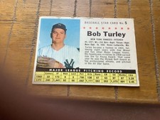 1962 Post Cereal # 5 Bob Turley