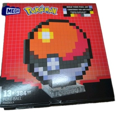 Mega Bloks Pokemon Classic Poke Ball - Pixel Art - 342 Piece Building Set New