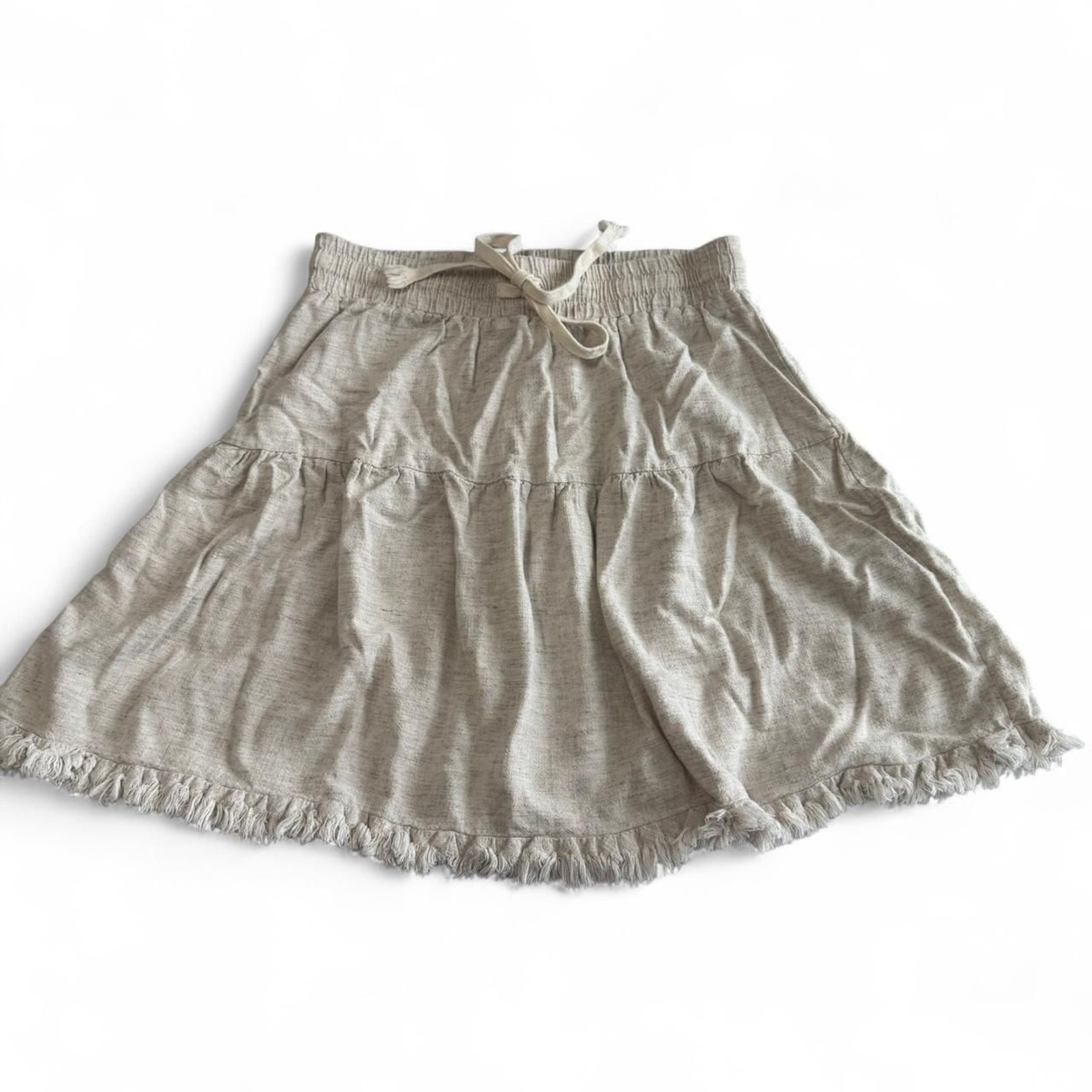 S Umgee Cream Skirt – Flowy Y2K Boho Mini Vibes