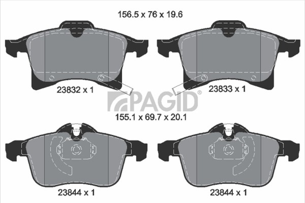 Pagid Bremsbelagsatz Scheibenbremse T1225N FüR Opel Astra A04 Caravan GTC Zafira-image