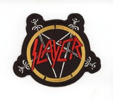 Slayer Band Patch   Embroidered Iron-On Sew-On Heavy Metal Music Logo Badge