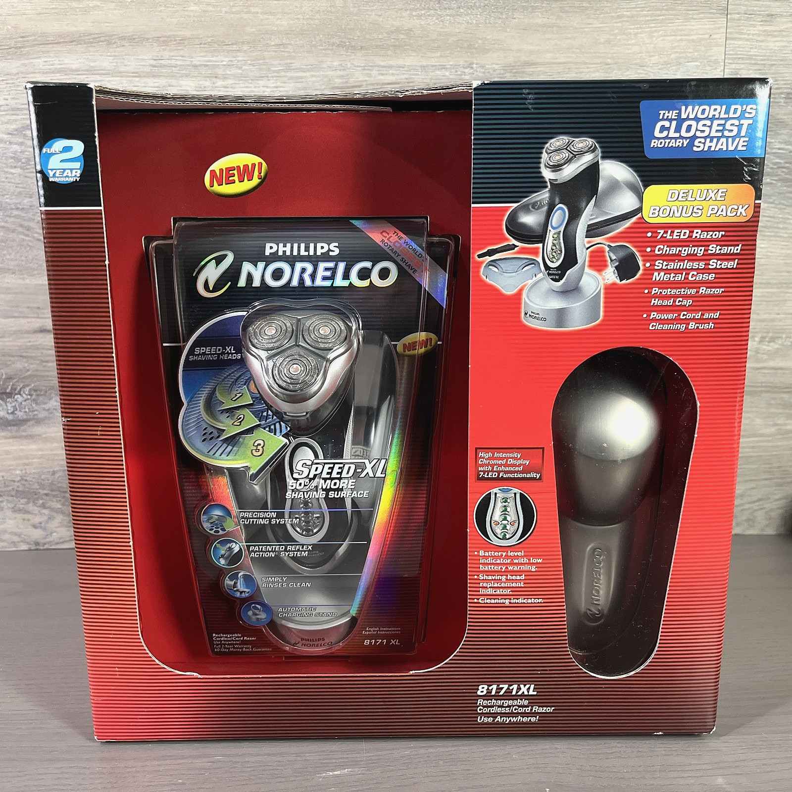 Rare 8171xl Hq9 Men's Trimmer Rechargeable Bonus Pack New Sealed