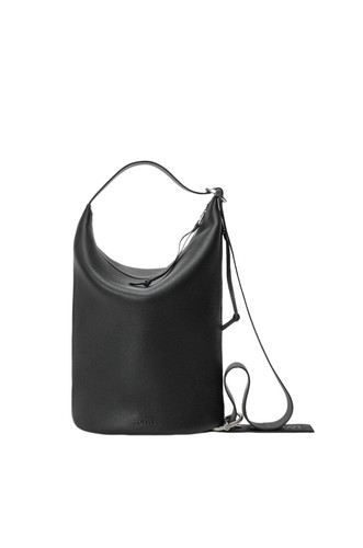 LOEWE Loop Medium $3850 Black Leather Bucket Bag New And Authentic