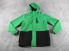 Under Armour Jacket Youth Medium 10-12 Green Black Hooded Ski ColdGear Infrared