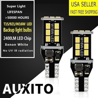 2* AUXITO T15 Back up Error Free LED Bulb 912 W16W 921 Reverse Light Bulb CANBUS