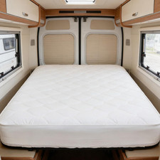 Kingnex 60X75 RV Short Queen Mattress Topper Breathable Quilted Fitted Fluffy